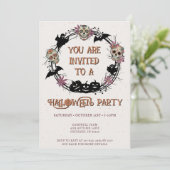 ハローウィンパーティ糖スカルリース 招待状 (スタンド正面)
