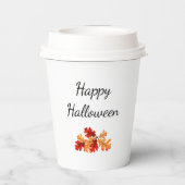 ハローウィンパーティ紅葉エレガント葉 紙コップ (裏面)