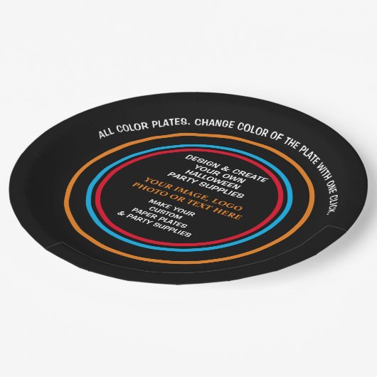 ハローウィンパーティ紙プレート – 独自のDIYを作成 ペーパープレート (アングル)