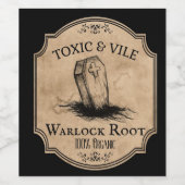 ハローウィンパーティ薬壷の棺の装飾 ワインラベル (シングルラベル)