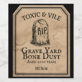ハローウィンパーティ薬用化粧水デコール墓用RIP ワインラベル (シングルラベル)