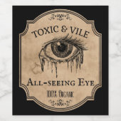 ハローウィンパーティ薬用化粧目装飾 ワインラベル (シングルラベル)