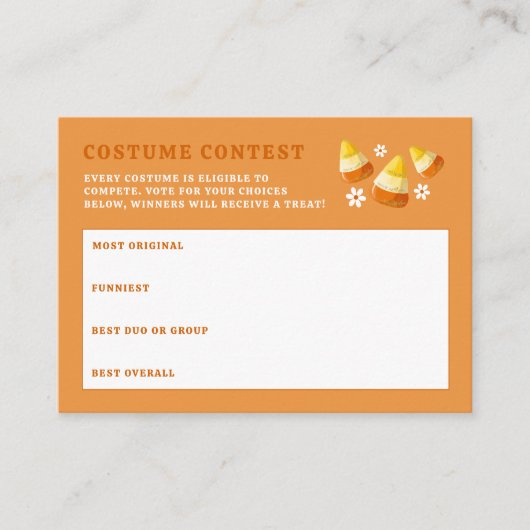 ハローウィンパーティ衣装コンテスト投票 エンクロージャーカード (正面)