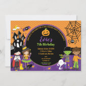 ハローウィンパーティ誕生日招待状 パーソナライズされた 招待状 (正面)