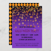 ハローウィンパーティ誘いジャック·オ·ランタン·レイン 招待状 (正面/裏面)