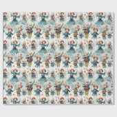 ハローウィンパーティ踊りスケルトンウィッチ ラッピングペーパー (フラット)