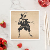 ハローウィンパーティ踊り骨格ゴシックヴィンテージ スタンダードランチョンナプキン (インサイチュ)