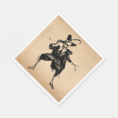 ハローウィンパーティ踊り骨格ゴシックヴィンテージ スタンダードランチョンナプキン (角)