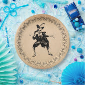 ハローウィンパーティ踊り骨格ゴシックヴィンテージ ペーパープレート (パーティー)