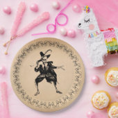 ハローウィンパーティ踊り骨格ゴシックヴィンテージ ペーパープレート (パーティー)