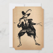 ハローウィンパーティ踊り骨格ゴシックヴィンテージ 招待状 (裏面)