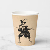 ハローウィンパーティ踊り骨格ゴシックヴィンテージ 紙コップ (裏面)