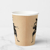 ハローウィンパーティ踊り骨格ゴシックヴィンテージ 紙コップ (右)