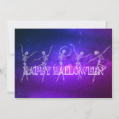 ハローウィンパーティ踊り骨格ネオンダンスパーティー 招待状 (正面)