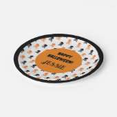 ハローウィンパーティ追加文字名キッズケーキ ペーパープレート (アングル)