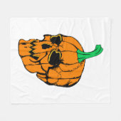 ハローウィンパーティ面白いハロウィーンパンプキン フリースブランケット (正面(横))