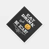 ハローウィンパーティ食べドリンク&ベスホラーパンプキン顔 スタンダードランチョンナプキン (角)