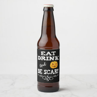 ハローウィンパーティ食べドリンク&ベスホラーパンプキン顔 ビールラベル