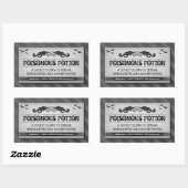 ハローウィンパーティ食品又は飲料ブラックストライプラベル 長方形シール (シート)