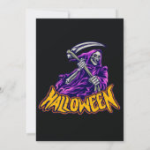 ハローウィンパーティ骨格パーティの招待状 案内状 (裏面)