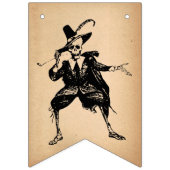 ハローウィンパーティ骨格及びスカルゴシックヴィンテージ バンティングフラッグ (第1の旗)