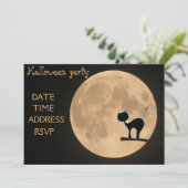 ハローウィンパーティ黒猫フルムーン 招待状 (スタンド正面)