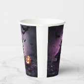 ハローウィンパーティ黒猫ヴァンパイアキュート 紙コップ (右)