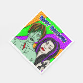 ハローウィンパーティ |アーポップ・アートのトゾンビ・ヴァンパイア スタンダードランチョンナプキン (角)