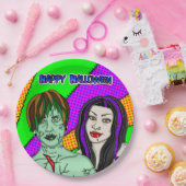 ハローウィンパーティ |アーポップ・アートのトゾンビ・ヴァンパイア ペーパープレート (パーティー)