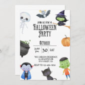 ハローウィンパーティ、キッズハロウィーン、衣装パーティー (正面/裏面)