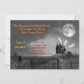 ハローウィンパーティ|ゴシックハウス幽霊のよく出る 招待状 (裏面)