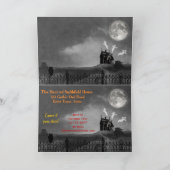 ハローウィンパーティ – ゴシック幽霊のよく出るハウス 招待状 (内部)
