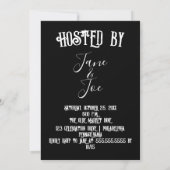 ハローウィンパーティ – ゴシック招待状 (裏面)