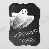 ハローウィンパーティ-ゴーストリー幽霊 招待状 (正面/裏面)