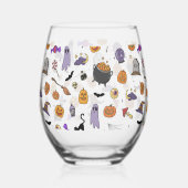 ハローウィンパーティ ステムなしワイングラス (右)