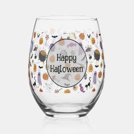 ハローウィンパーティ ステムなしワイングラス