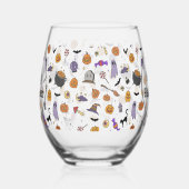 ハローウィンパーティ ステムなしワイングラス (左)