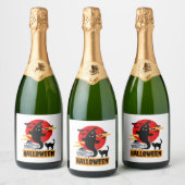 ハローウィンパーティ スパークリングワインラベル (ボトル)