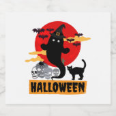 ハローウィンパーティ スパークリングワインラベル (シングルラベル)