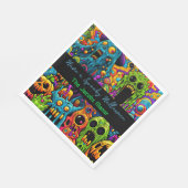 ハローウィンパーティ | ゾンビとモンスタパーソナライズされたーズ スタンダードランチョンナプキン (角)