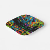 ハローウィンパーティ | ゾンビとモンスタパーソナライズされたーズ ペーパープレート (傾斜あり)