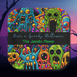 ハローウィンパーティ | ゾンビとモンスタパーソナライズされたーズ ペーパープレート