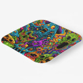 ハローウィンパーティ | ゾンビとモンスター ペーパープレート (傾斜あり)