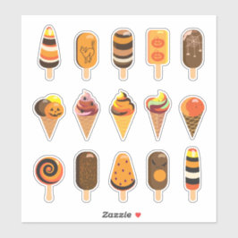 ハローウィンパーティ「トリートまたはトリック」アイスクリームおいしい シール