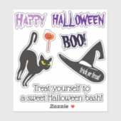 ハローウィンパーティ「トリートまたはトリック」アイスクリームおいしい シール (シート)