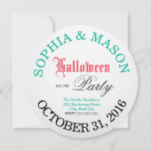 ハローウィンパーティ!パーソナライズされた不気味眼球 招待状 (裏面)