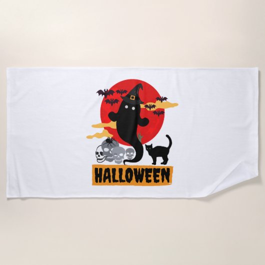 ハローウィンパーティ ビーチタオル (正面)