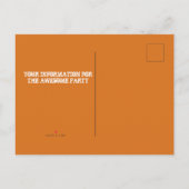 ハローウィンパーティ@ファームスチームエンジン風車幽霊 インビテーションポストカード (裏面)