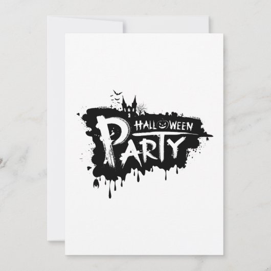 ハローウィンパーティ | ホラー不気味コスチュームナイト 招待状 (裏面)