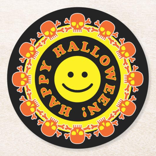 ハローウィンパーティ ラウンドペーパーコースター (正面)